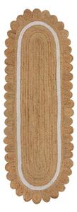 Passatoia di colore naturale/avorio in iuta tessuta a mano 80x230 cm Grace White – Flair Rugs