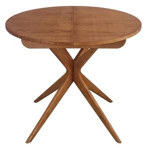 Tavolo da pranzo rotondo con effetto rovere allungabile con estensione ø 90 cm Jubi – Ragaba