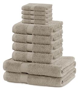 Set di asciugamani per viso e corpo tipo terry beige in cotone 10 pz Marina – DecoKing