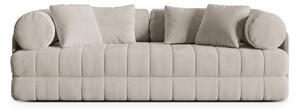 Divano beige allungabile con rivestimento in velluto 206 cm Kemi – Cosmopolitan Design