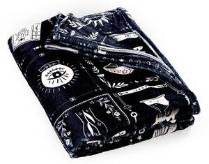 Coperta nera in micropile a tema Halloween 130x170 cm Enchanted Witchcraft – Catherine Lansfield