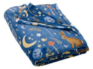 Coperta blu in micropile 130x170 cm Enchanted Twilight Animals – Catherine Lansfield