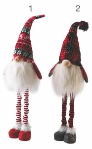Gnomo luminoso con luci led e gambe allungabili per decorazioni natalizie h.86 cm Hipster