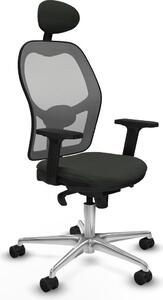 Sedia da ufficio con poggiatesta Piqueras y Crespo 2D086N1 Nero