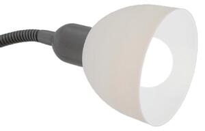 Lampada da terra con luce da lettura Basic nichel, in plastica, H177.0cm, E27 MAX60W +E14 MAX40W