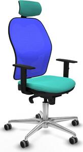 Sedia da ufficio con poggiatesta Piqueras y Crespo 1D086G2 turchese
