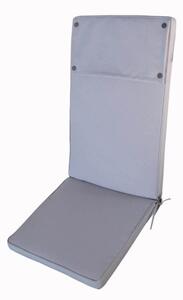 Cuscino in poliestere sfoderabile e impermeabile con schienale alto 113x49 cm - Grey
