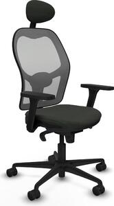 Sedia da ufficio con poggiatesta Piqueras y Crespo 3D036N1 Nero
