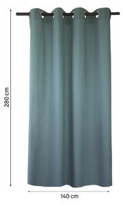 Tenda semi-filtrante INSPIRE Sunny verde acqua occhielli 140x280 cm