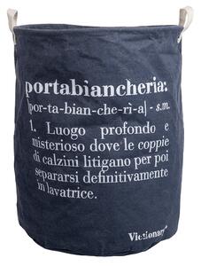 Cesta portabiancheria tonda 40xh.50 cm richiudibile in poliestere Victionary - Blue