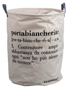 Cesta portabiancheria tonda 40xh.50 cm richiudibile in poliestere Victionary - White