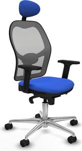 Sedia da ufficio con poggiatesta Piqueras y Crespo 2D086N1 Blu