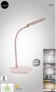 Lampada da tavolo LED Mei touch rosa bianco freddo