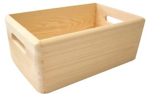 Cesta cassetta portaoggetti in legno massello Alberiamo - mod. S - 30x20xH14 cm