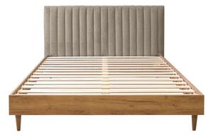 Letto matrimoniale beige/naturale con griglia 180x200 cm Oceane - Bobochic Paris