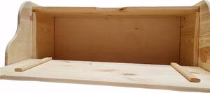Cassapanca baule contenitore con schienale in legno di abete massello ALBERIAMO