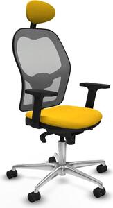 Sedia da ufficio con poggiatesta Piqueras y Crespo 2D086N1 Giallo