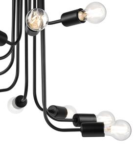 Lampadario a plafone TRINITY 10xE27/15W/230V nero