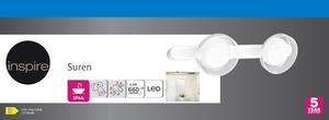 Barra di faretti LED Sure bianco, in ferro, 2x4.5W IP44 INSPIRE