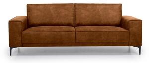 Divano marrone cognac con rivestimento in finta pelle 224 cm Copenhagen – Scandic
