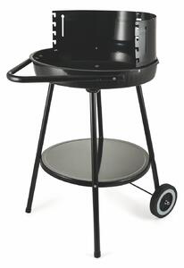BBQ Barbecue tondo griglia rimovibile in acciaio inox struttura in metallo con ruote e maniglia per lo spostamento BestBQ