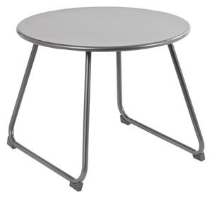 Tavolino da esterno Timea Fix NATERIAL struttura e superficie in acciaio grigio / argento per 1 persone Ø 48 cm
