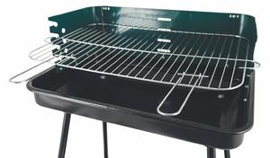 BBQ Barbecue rettangolare in metallo griglia rimovibile doppia maniglia in acciaio ripiano inferiore BestBQ Sun-day