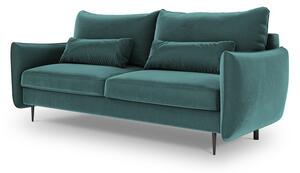 Divano letto verde petrolio con contenitore Vermont - Cosmopolitan Design
