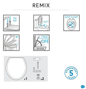 Copriwater ovale Universale Remix Oval SENSEA plastica bianco