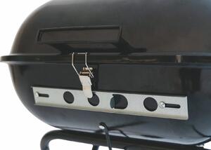 BBQ Barbecue quadrato sistema di areazione su coperchio struttura in metallo 2 ruote per il trasporto BestBQ