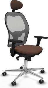 Sedia da ufficio con poggiatesta Piqueras y Crespo 3D086G1 Grigio Marrone scuro