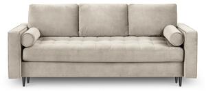 Divano letto in velluto beige Santo - Milo Casa