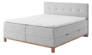 Letto boxspring grigio chiaro con contenitore 160x200 cm Catania - Meise Möbel