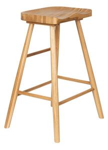 Sedia da bar di colore naturale in rovere massiccio (altezza della seduta 65,5 cm) Vander – White Label