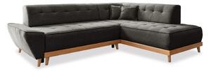 Divano letto angolare grigio scuro L, angolo destro Dazzling Daisy - Miuform