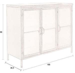 Vetrina dorata in metallo 100x80x38,5 cm Gertlush – Dutchbone
