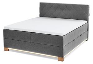 Letto boxspring grigio con contenitore 180x200 cm Messina - Meise Möbel