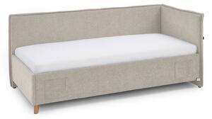 Letto da bambini con sponde beige imbottito con contenitore con rete inclusa 90x200 cm Fun – Meise Möbel