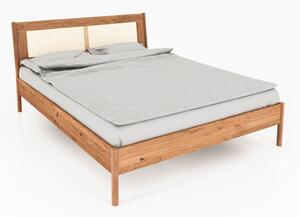 Letto matrimoniale in rovere con testiera in rattan 180x200 cm Pola - The Beds