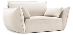 Poltrona beige con rivestimento in velluto Vanda – Mazzini Sofas