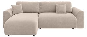 Divano angolare beige allungabile (con composizione variabile) Lorine – Ropez
