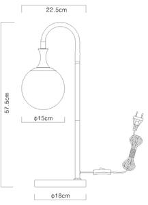 Globo 15885T - Lampada da tavolo DALTON 1xE27/10W/230V nero