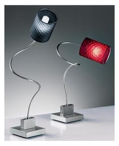 GINEVRA CHIC LAMPADA DA TAVOLO IN METALLO CROMO CON STELO SEMIRIGIDO E PARALUME