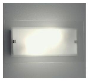 FLAT APPLIQUE/PLAFONIERA IN VETRO SATINATO BIANCO DI ILLUMINANDO