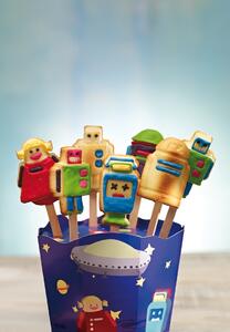 Set Stampi in Silicone Robo Pops per Biscotti e Mini Torte - Birkmann