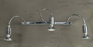 GINEVRA AP3 LED LAMPADA DA PARETE IN METALLO CROMATO CON BRACCI FLESSIBILI