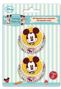 Set di 60 Pirottini per Mini Cupcakes Mickey Mouse Family Disney