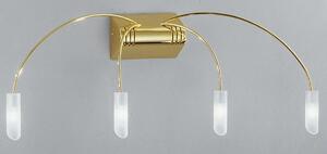 PIOGGIA 4 APPLIQUE IN METALLO CROMATO O DORATO LAMPADINA ATTACCO G4
