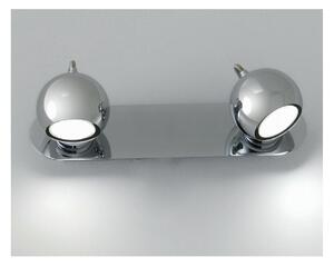 JIM BINARIO CROMO 2 LUCI CON SFERA ORIENTABILE A LED