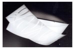 AGNESE LAMPADA DA SOFFITTO IN VETRO MEDIA DI GEA LUCE SERIGRAFATA BIANCA